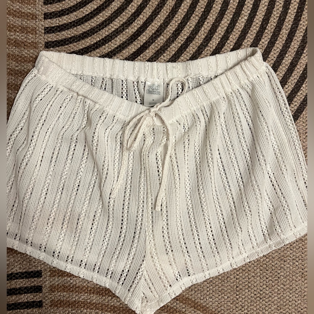 Wild fable crochet swim cover-up shorts medium